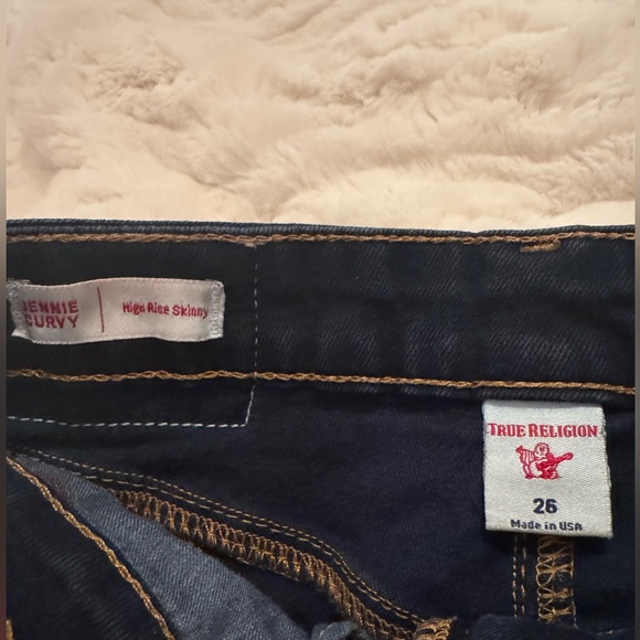 Women’s True Religion High-Rise Skinny Dark Denim Jeans - Picture 5 of 6